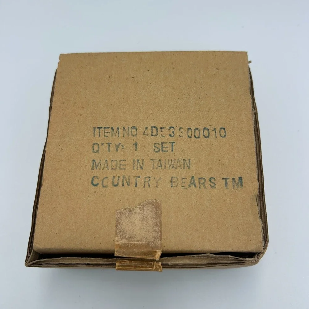 Vintage 80s Stoneware Country Bears Tienshan Napkin Rings Set Cottage Theodore